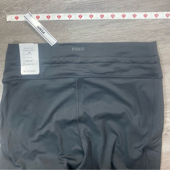 Victoria Secret/Pink. Black Jogger Pants. Size Large. - Picture 4 of 12